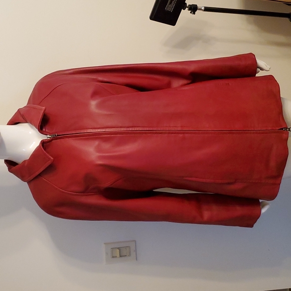 Danier Jackets & Blazers - Stunning Danier Red Leather Jacket